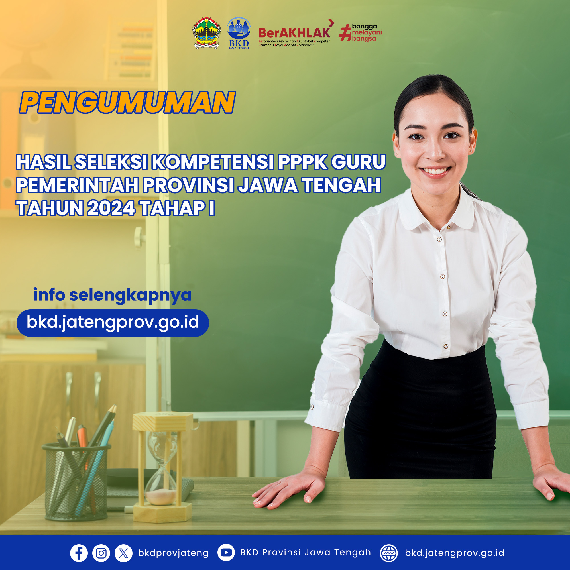 Hasil Seleksi Kompetensi PPPK Guru Pemerintah Provinsi Jawa Tengah Tahun 2024 Tahap I