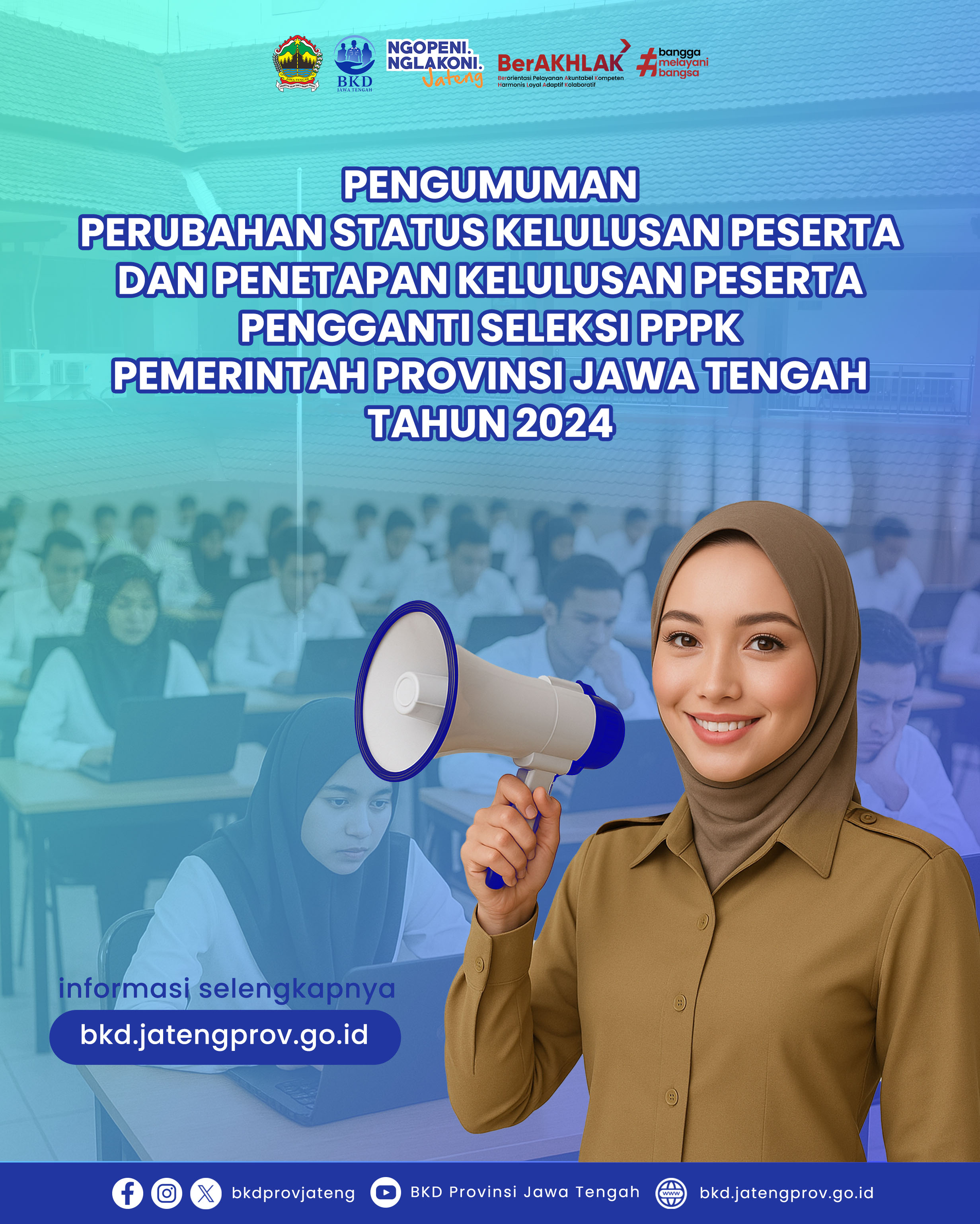 Pengumuman Perubahan Status Kelulusan Peserta dan Penetapan Peserta Pengganti Seleksi PPPK Pemerintah Provinsi Jawa Tengah