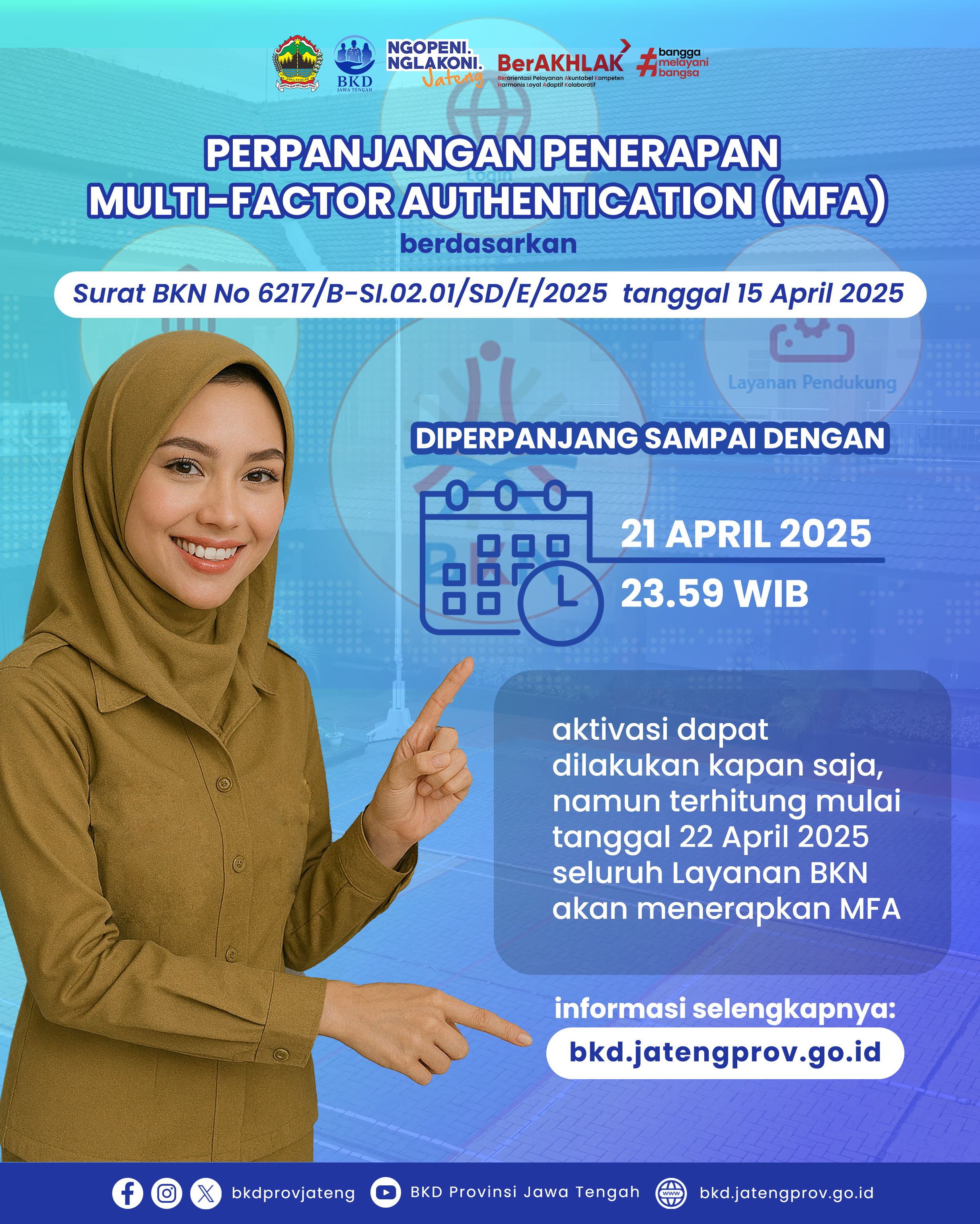 Perpanjangan Penerapan Multi-Factor Authentication (MFA)